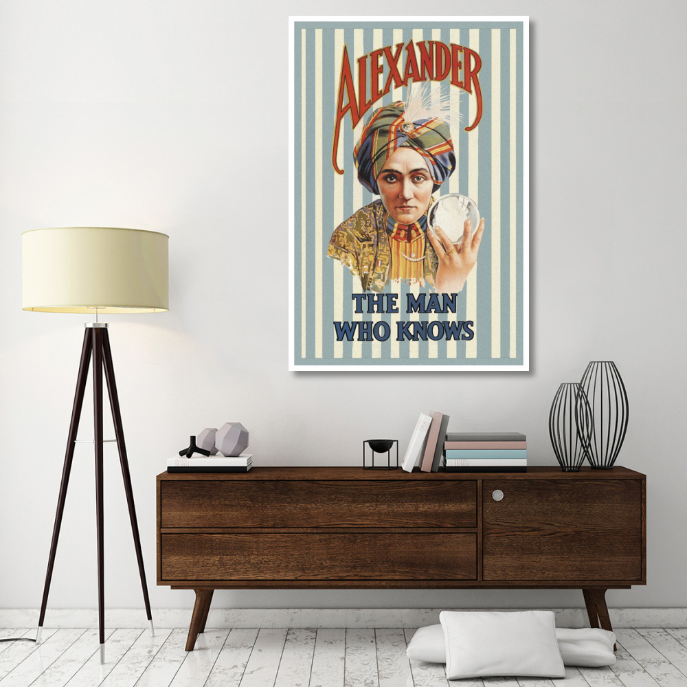 Magicians Alexander, The Man Who Knows-Paper Art-42&quotx62"