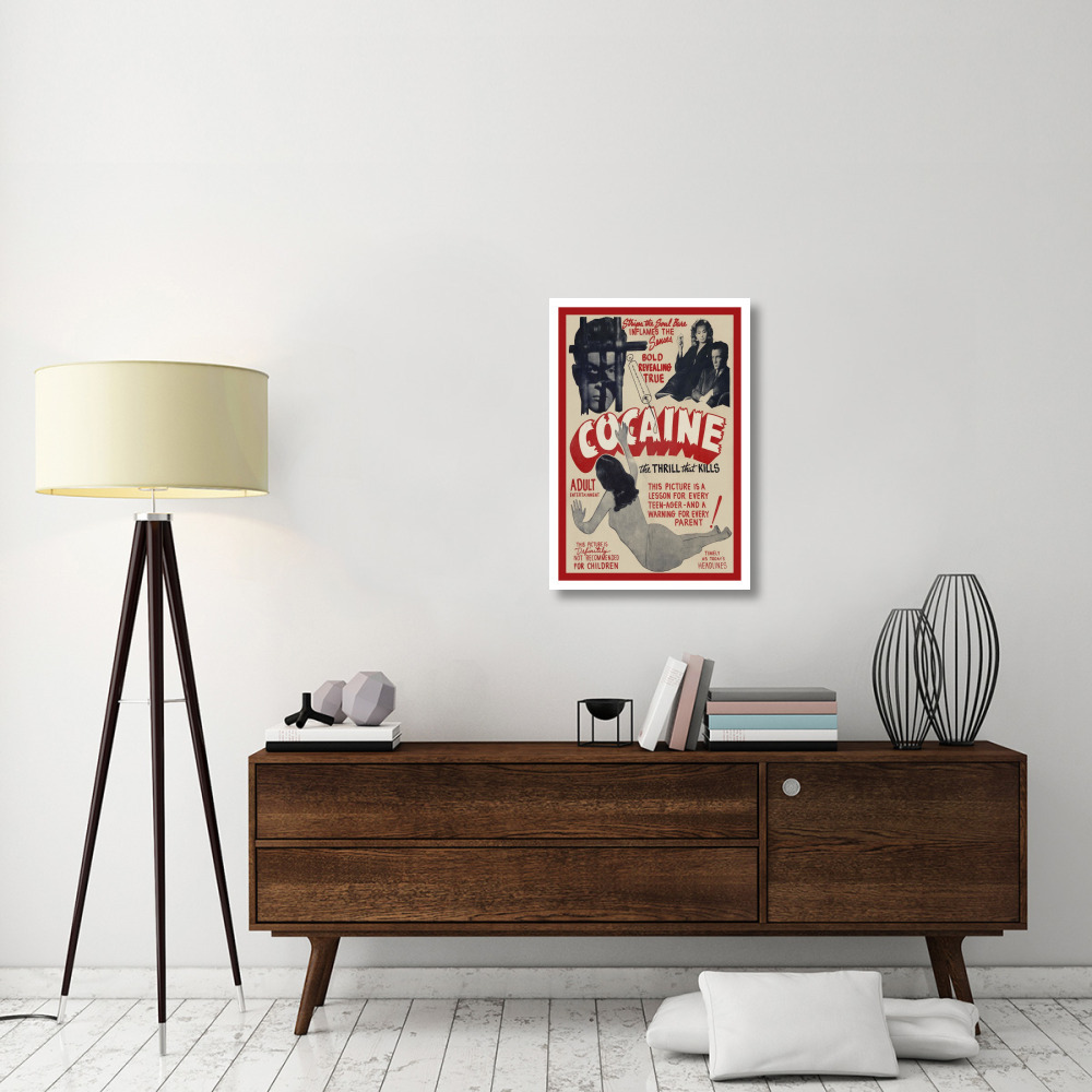 Vintage Vices Cocaine The Thrill the Kills-Paper Art-22&quotx32"