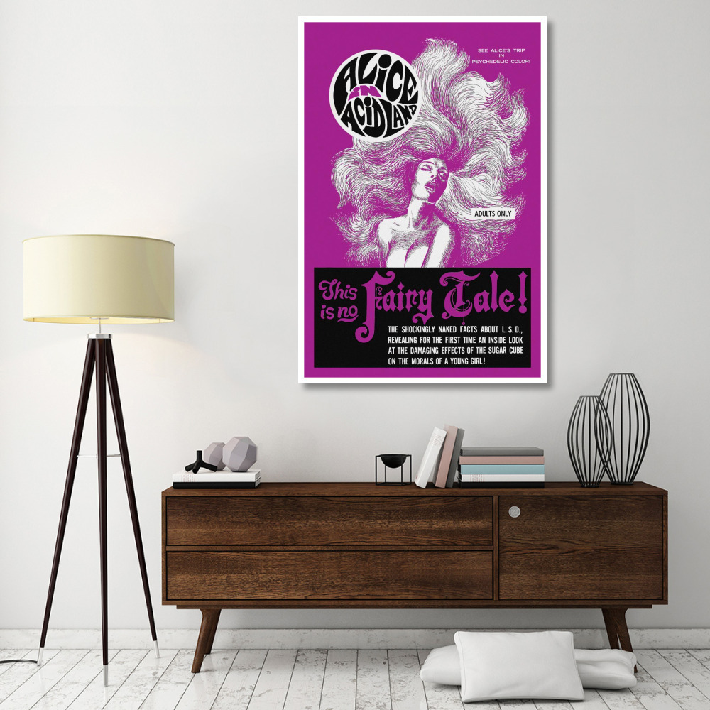 Vintage Vices Alice in AcidLand-Paper Art-42&quotx62"