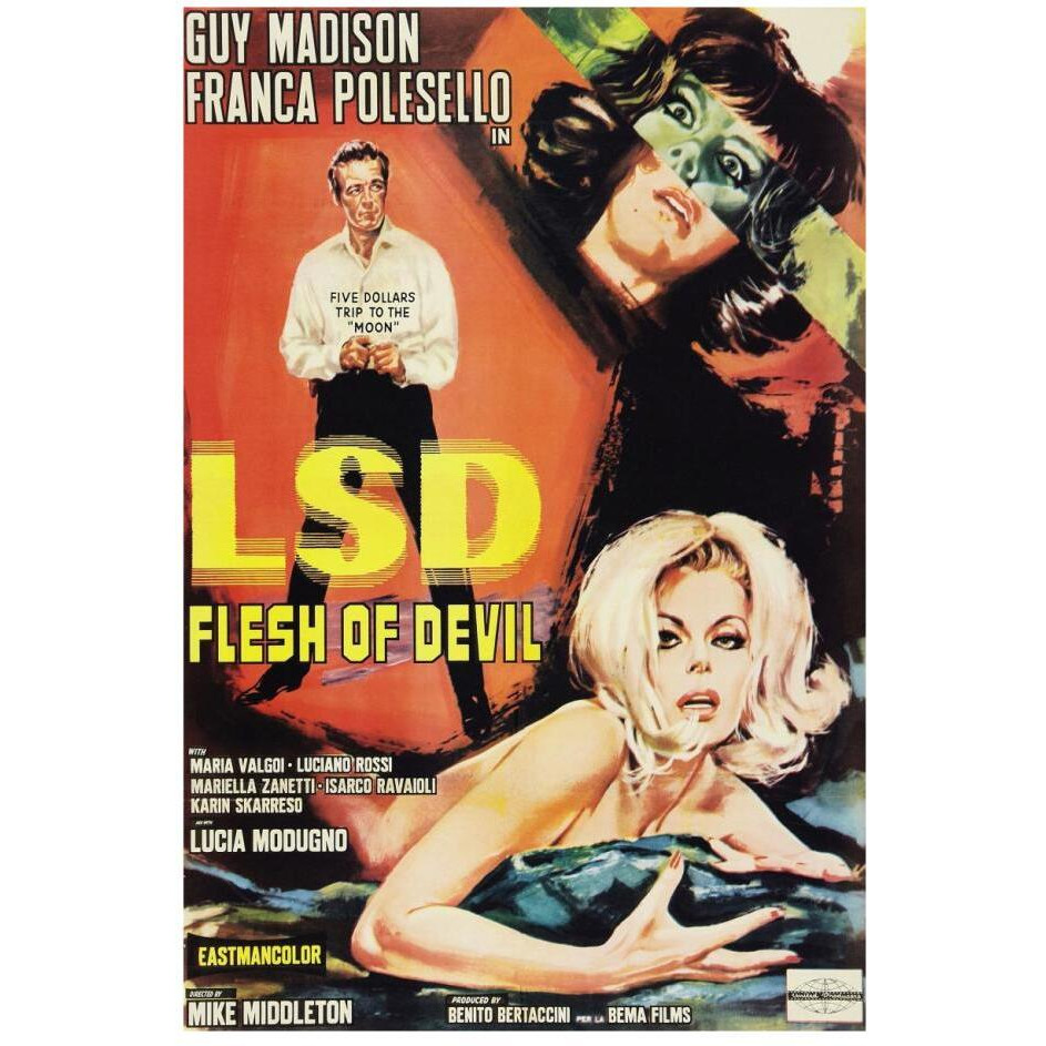 Vintage Vices LSD Flesh of the Devil-Paper Art-18&quotx26"