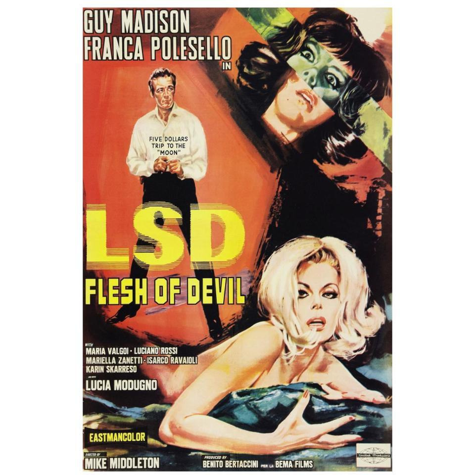 Vintage Vices LSD Flesh of the Devil-Paper Art-22&quotx32"