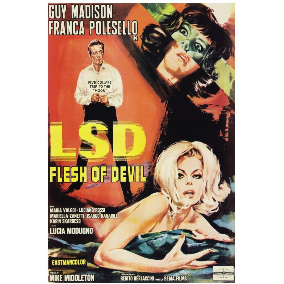 Vintage Vices LSD Flesh of the Devil-Paper Art-26&quotx38"