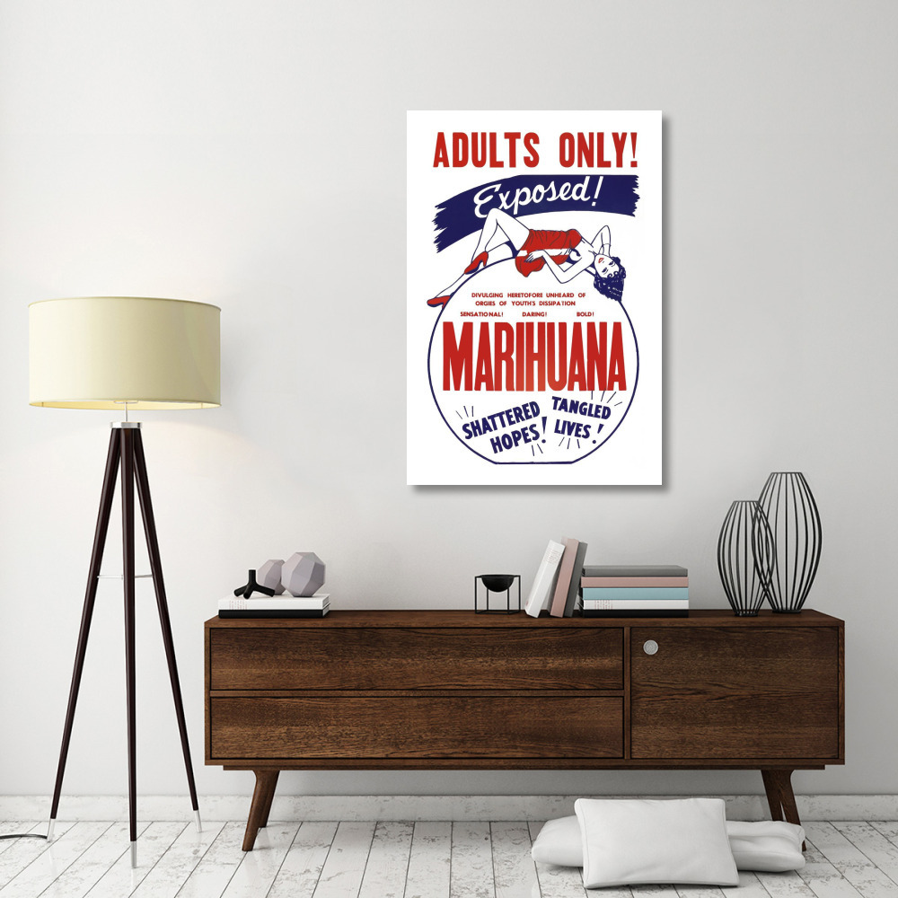 Vintage Vices Adults Only Marihuana-Paper Art-34&quotx50"