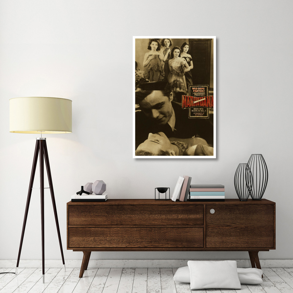 Vintage Vices Wild Dope Parties Marihuana.-Paper Art-34&quotx50"