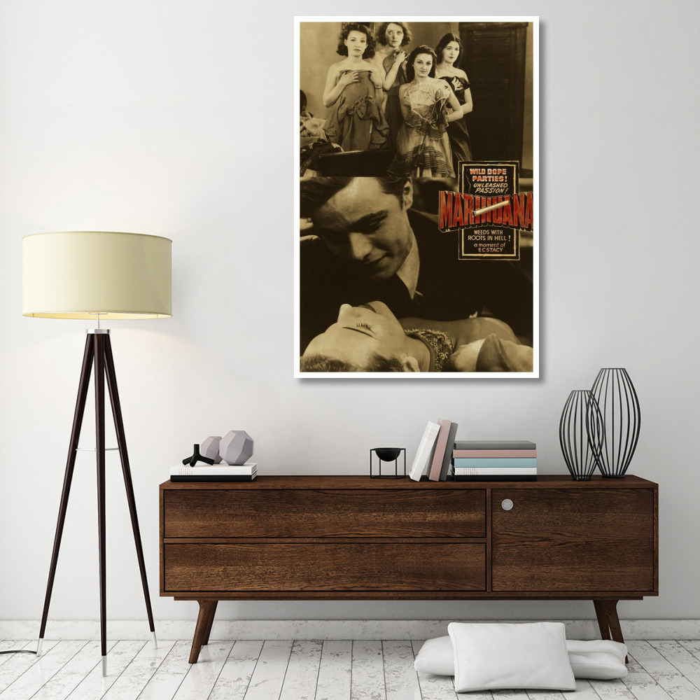 Vintage Vices Wild Dope Parties Marihuana.-Paper Art-42&quotx62"