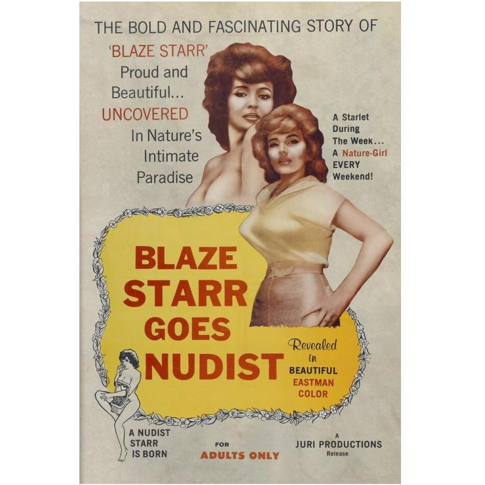 Vintage Vices Blaze Star Goes Nudist-Paper Art-14&quotx20"