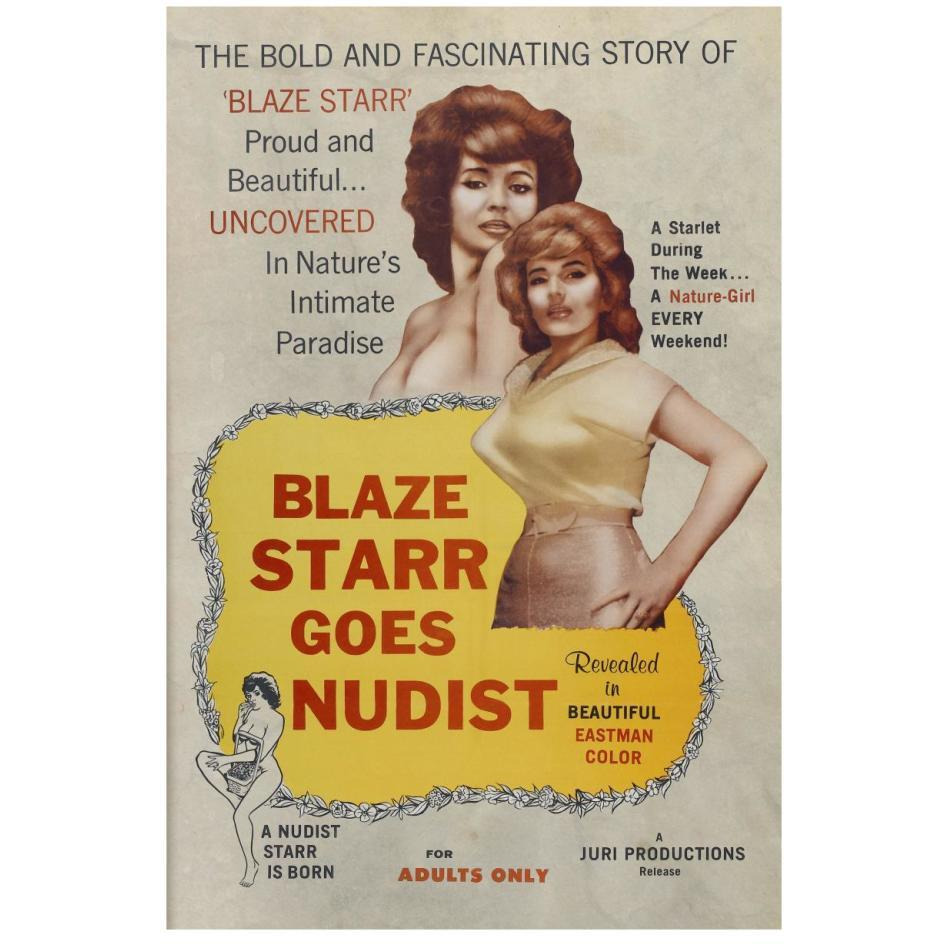 Vintage Vices Blaze Star Goes Nudist-Paper Art-18&quotx26"