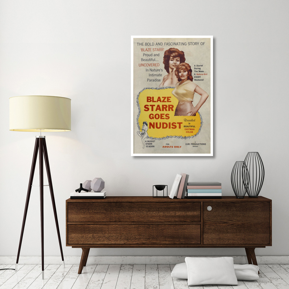 Vintage Vices Blaze Star Goes Nudist-Paper Art-34&quotx50"