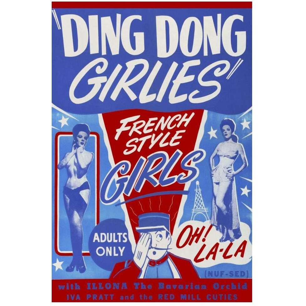 Vintage Vices Ding Dong Girlies-Paper Art-34&quotx50"