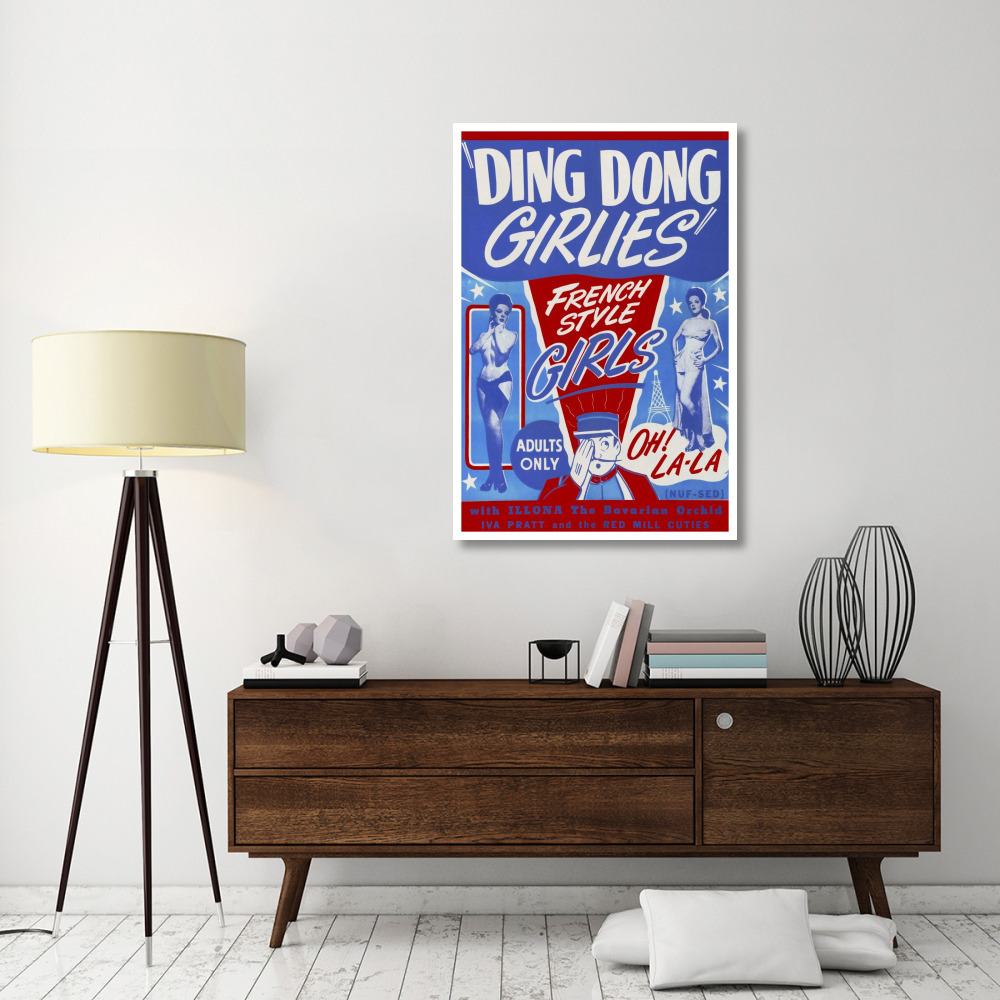 Vintage Vices Ding Dong Girlies-Paper Art-34&quotx50"