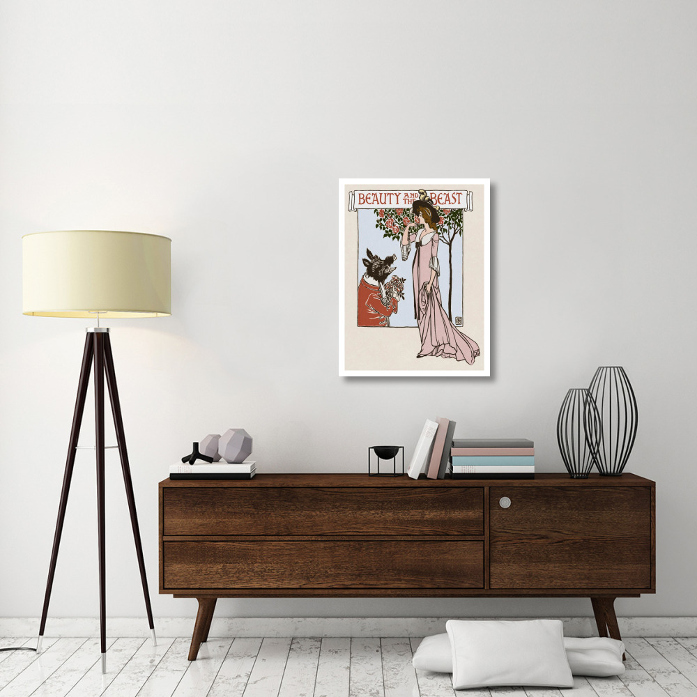 Beauty and the Beast Title Page-Paper Art-26&quotx34"