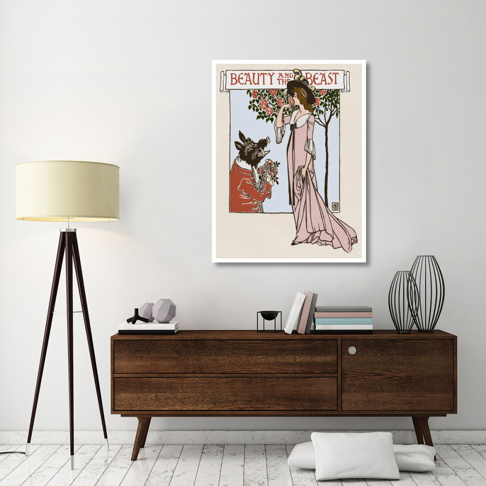 Beauty and the Beast Title Page-Paper Art-38&quotx50"