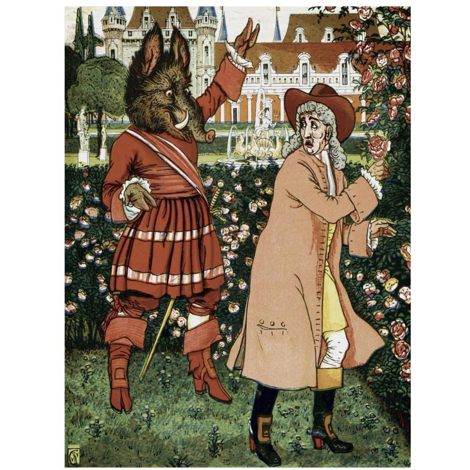 Beauty and the Beast - The Beast in Red-Paper Art-14&quotx18"