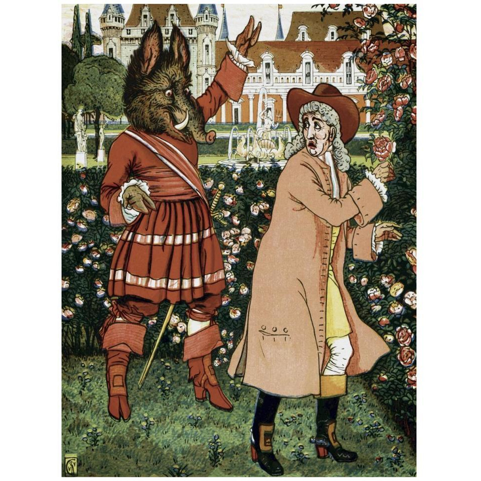 Beauty and the Beast - The Beast in Red-Paper Art-32&quotx42"