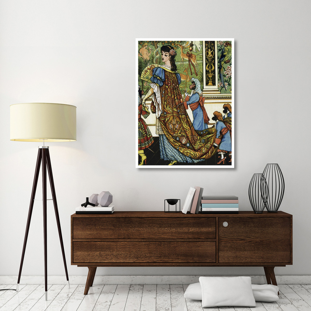 Beauty and the Beast - Beauty-Paper Art-38&quotx50"