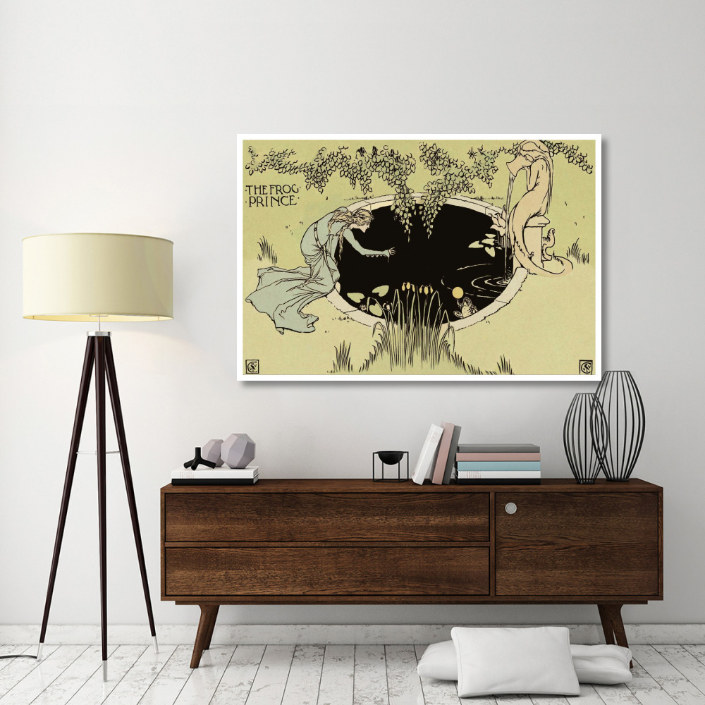 Frog Prince - The Fountain-Paper Art-62&quotx42"
