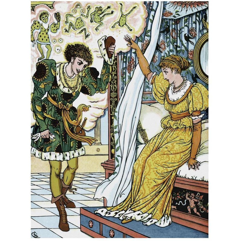 Frog Prince - The Transformation-Paper Art-38&quotx50"