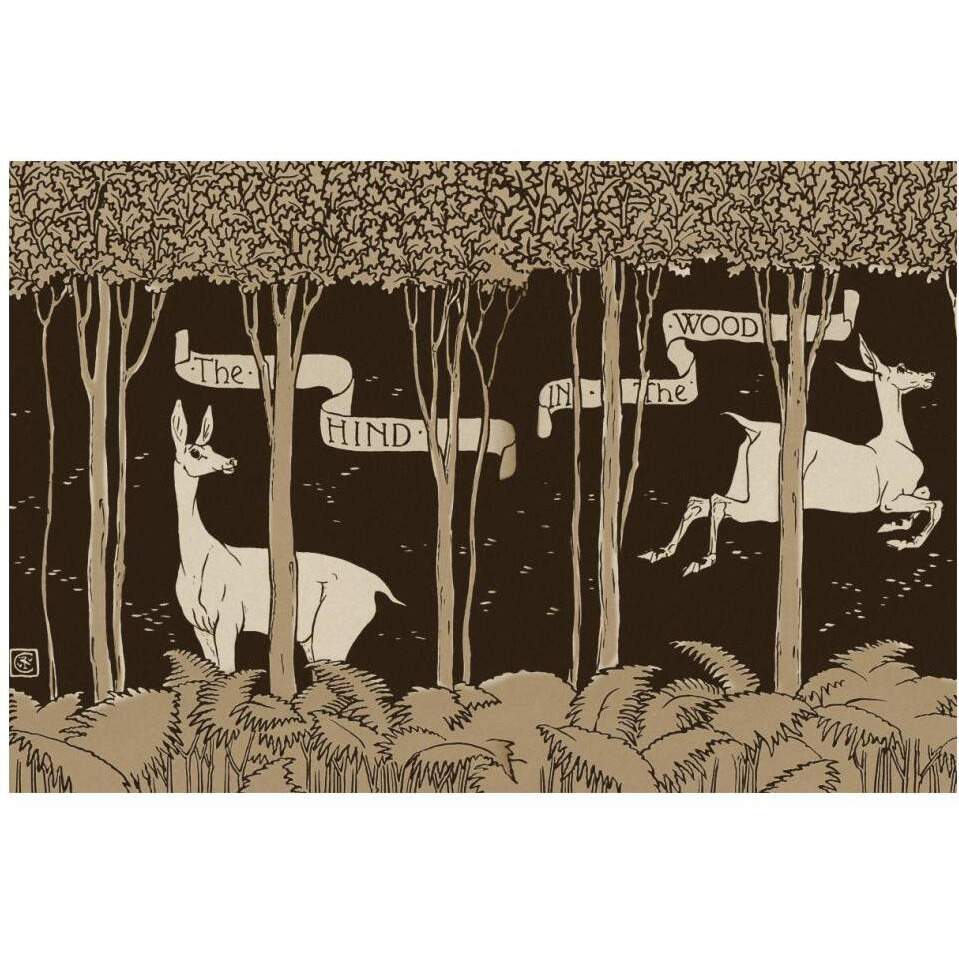 Hind in the Wood Title Page-Paper Art-20&quotx14"