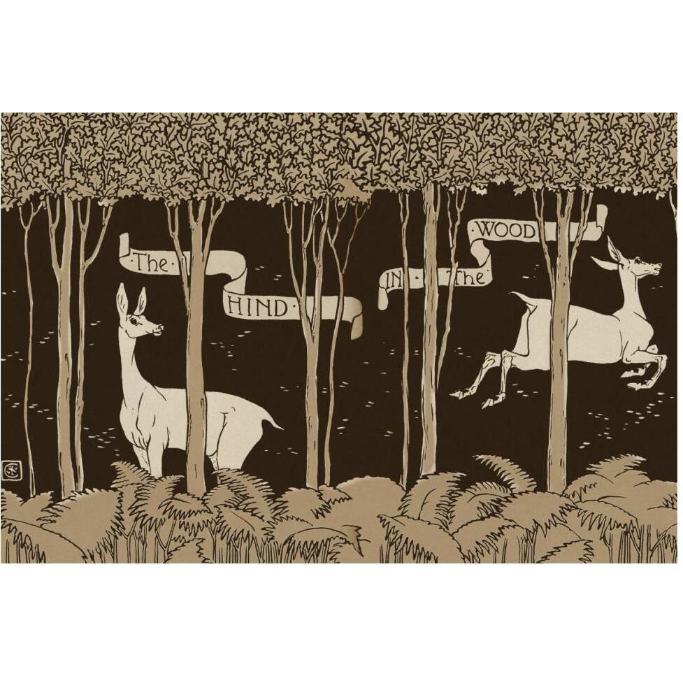 Hind in the Wood Title Page-Paper Art-62&quotx42"