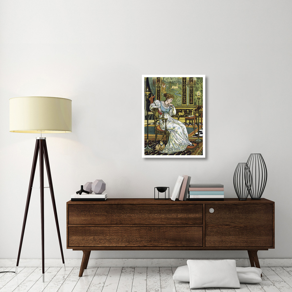 Hind in the Wood - In Thought-Paper Art-26&quotx34"