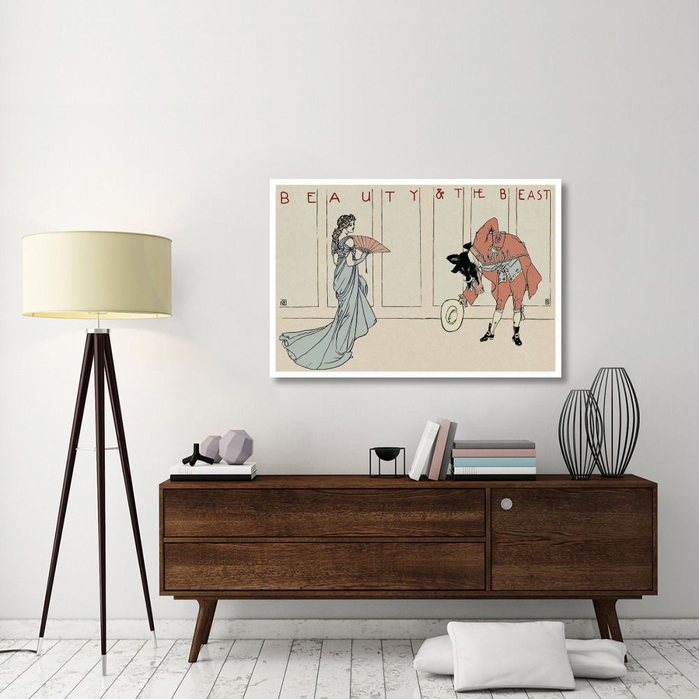 Beauty and the Beast - The Bow-Paper Art-50&quotx34"