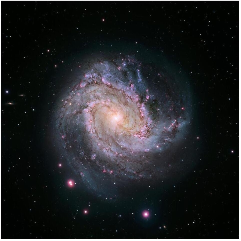 M83 - Spiral Galaxy (Hubble-Magellan Composite)-Paper Art-42&quotx42"