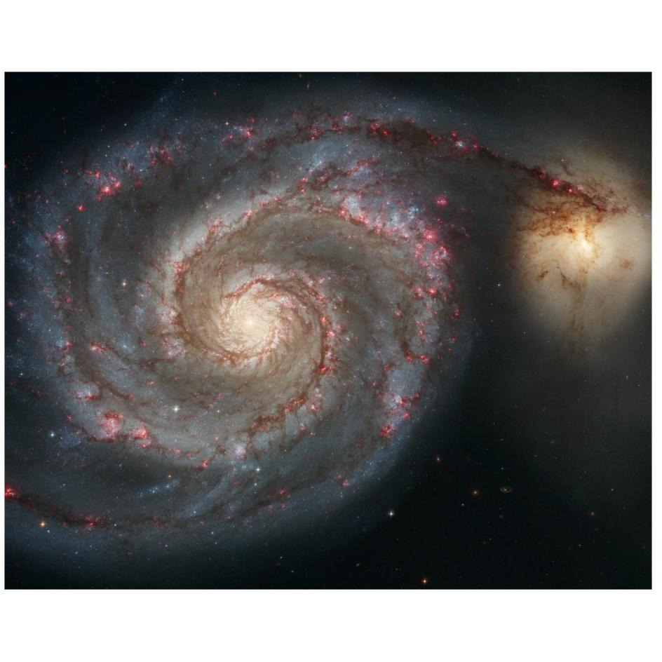 M51 - The Whirlpool Galaxy-Paper Art-26&quotx22"