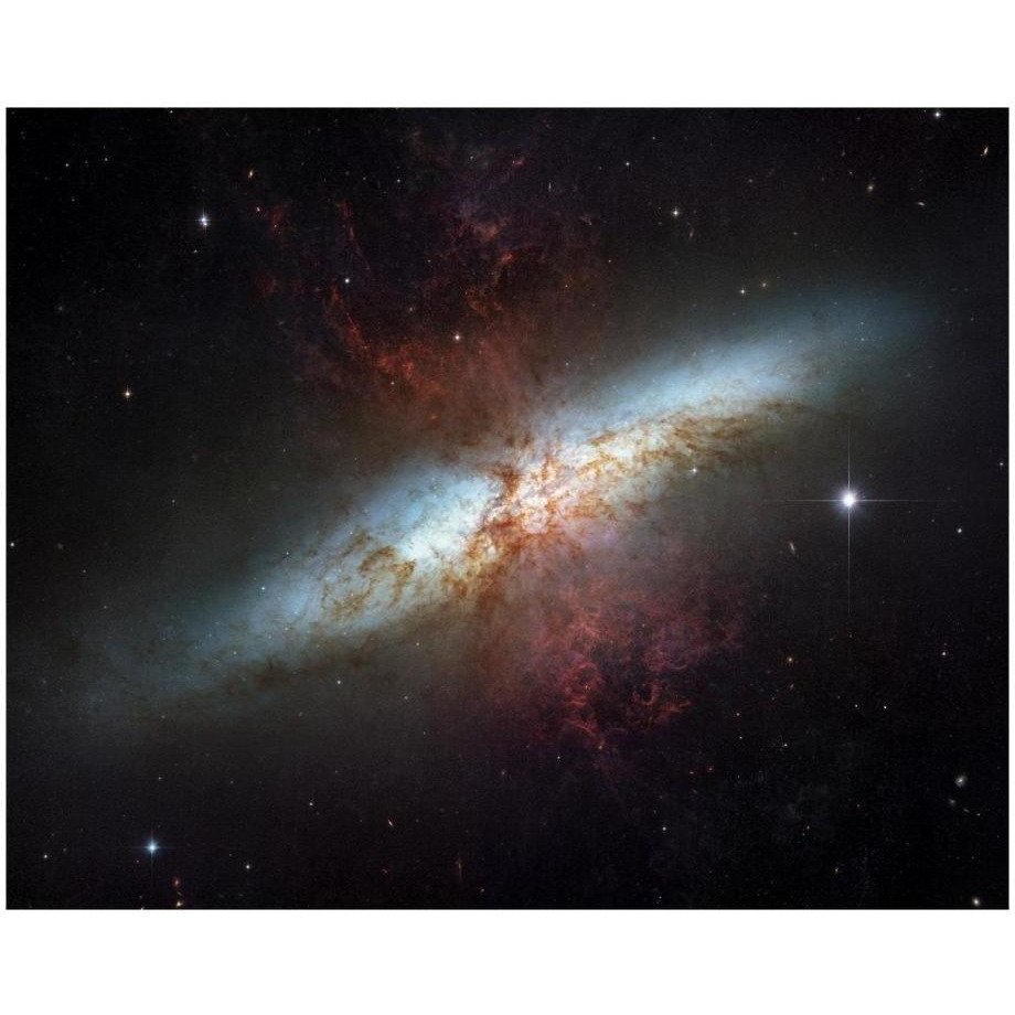 M82 - Starburst Galaxy-Paper Art-22&quotx18"