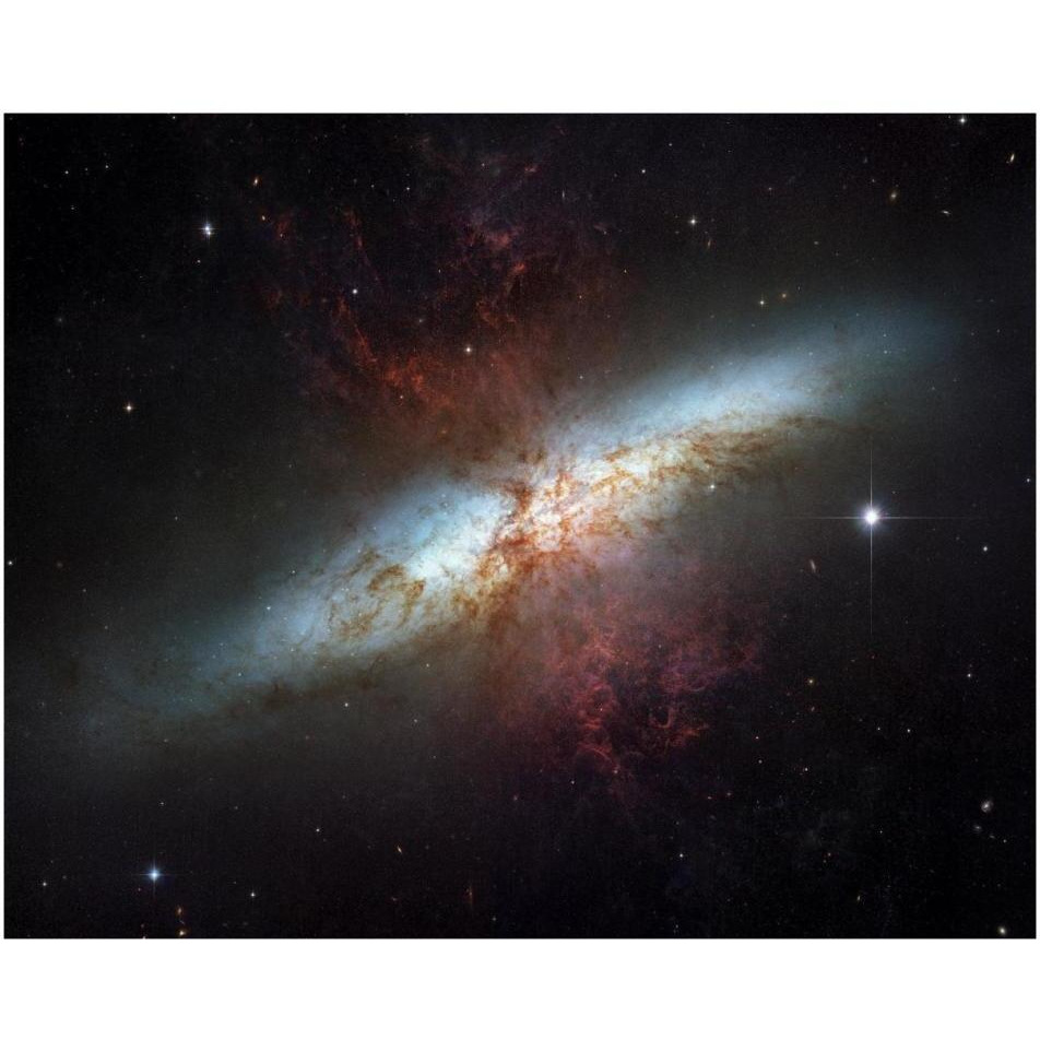 M82 - Starburst Galaxy-Paper Art-37&quotx30"
