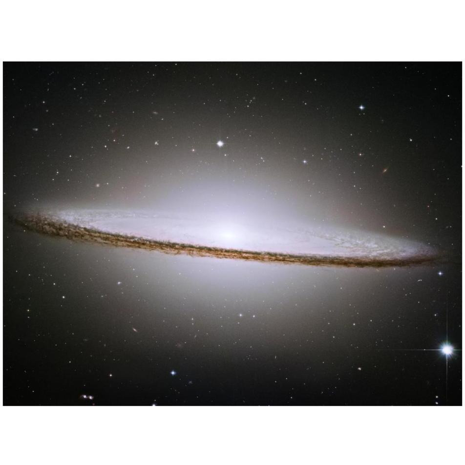 M104 - The Sombrero Galaxy -  Visible Light-Paper Art-34&quotx26"