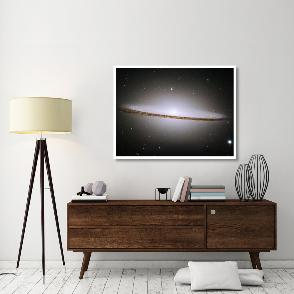 M104 - The Sombrero Galaxy -  Visible Light-Paper Art-50&quotx38"