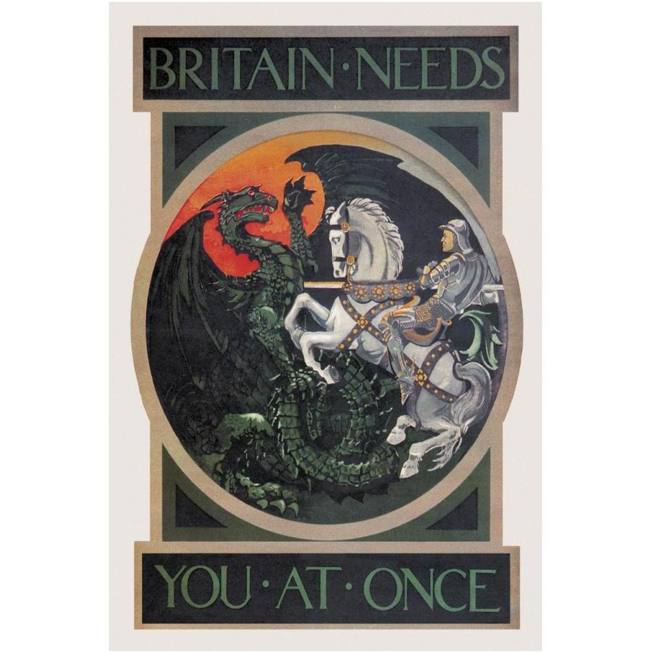 WWI Britain Needs You at Once-Paper Art-26&quotx38"