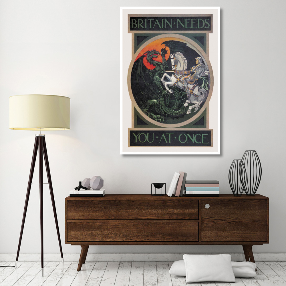 WWI Britain Needs You at Once-Paper Art-42&quotx62"