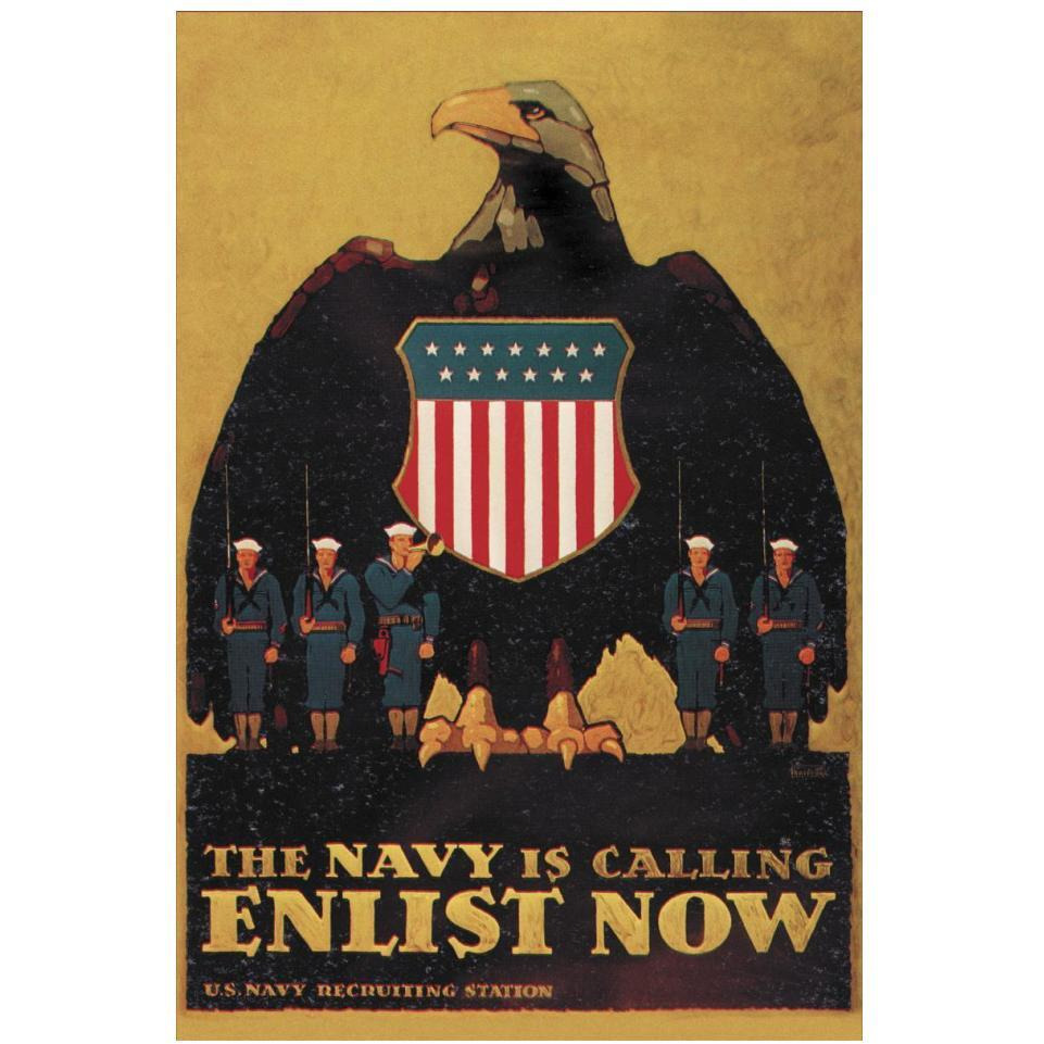 WWI Navy is Calling Enlist Now-Paper Art-14&quotx20"