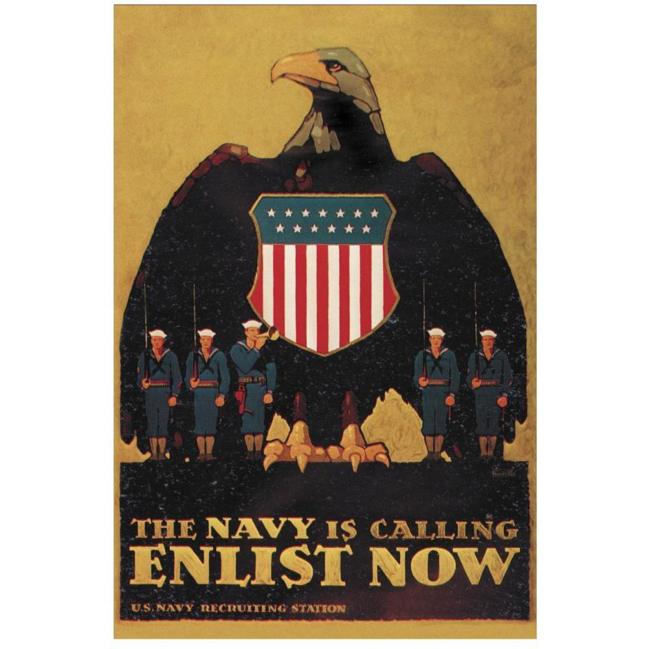 WWI Navy is Calling Enlist Now-Paper Art-18&quotx26"