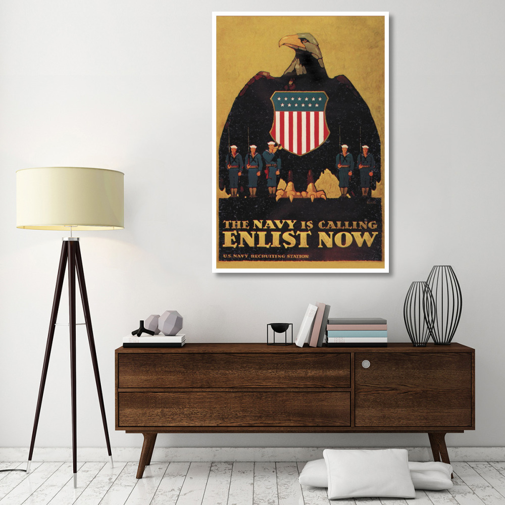 WWI Navy is Calling Enlist Now-Paper Art-42&quotx62"