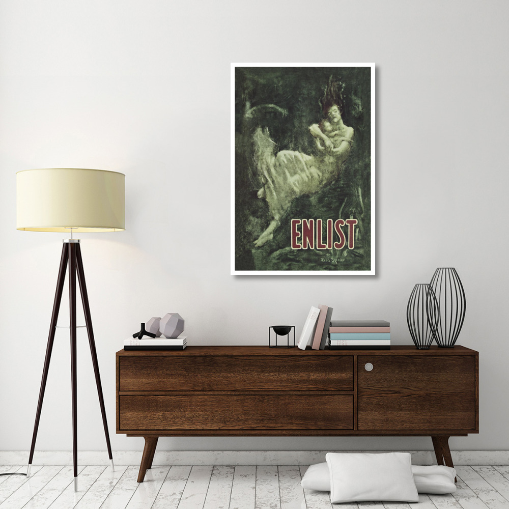 WWI Enlist (Sinking Lusitania Victim)-Paper Art-34&quotx50"