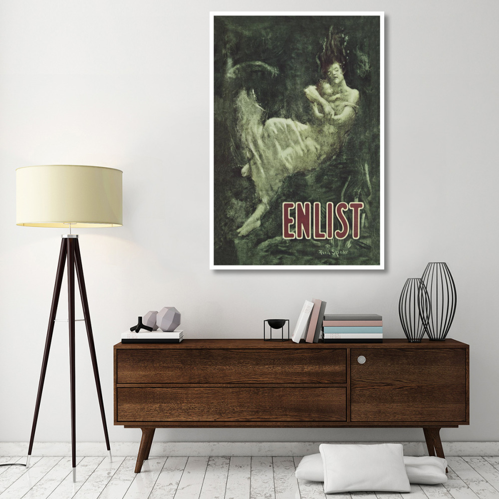 WWI Enlist (Sinking Lusitania Victim)-Paper Art-42&quotx62"