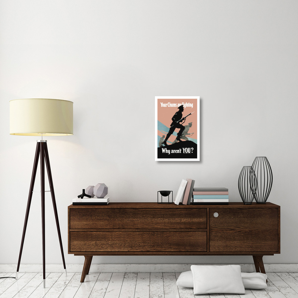 WWI Your Chums Are Fighting Why Aren't You-Paper Art-18&quotx26"