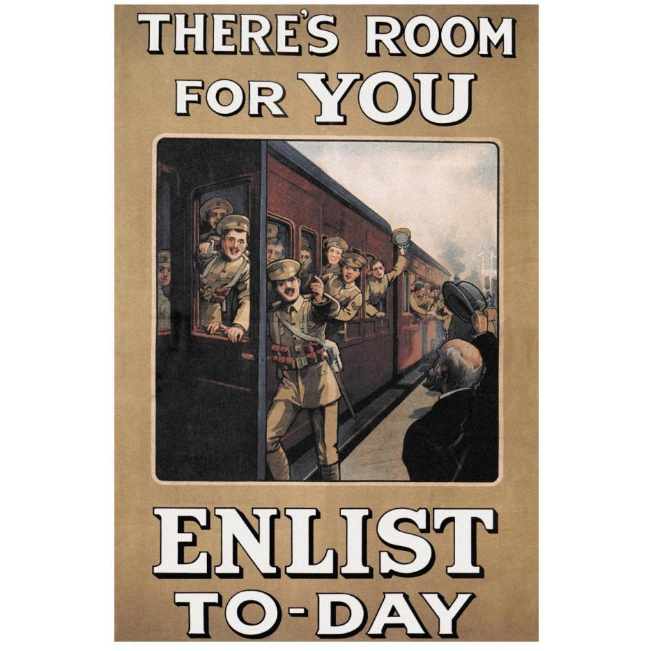 WWI There's Room for You Enlist Today-Paper Art-18&quotx26"