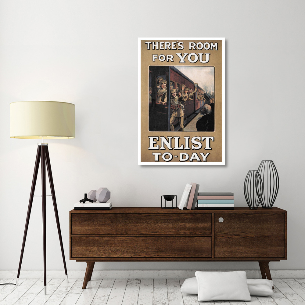 WWI There's Room for You Enlist Today-Paper Art-34&quotx50"