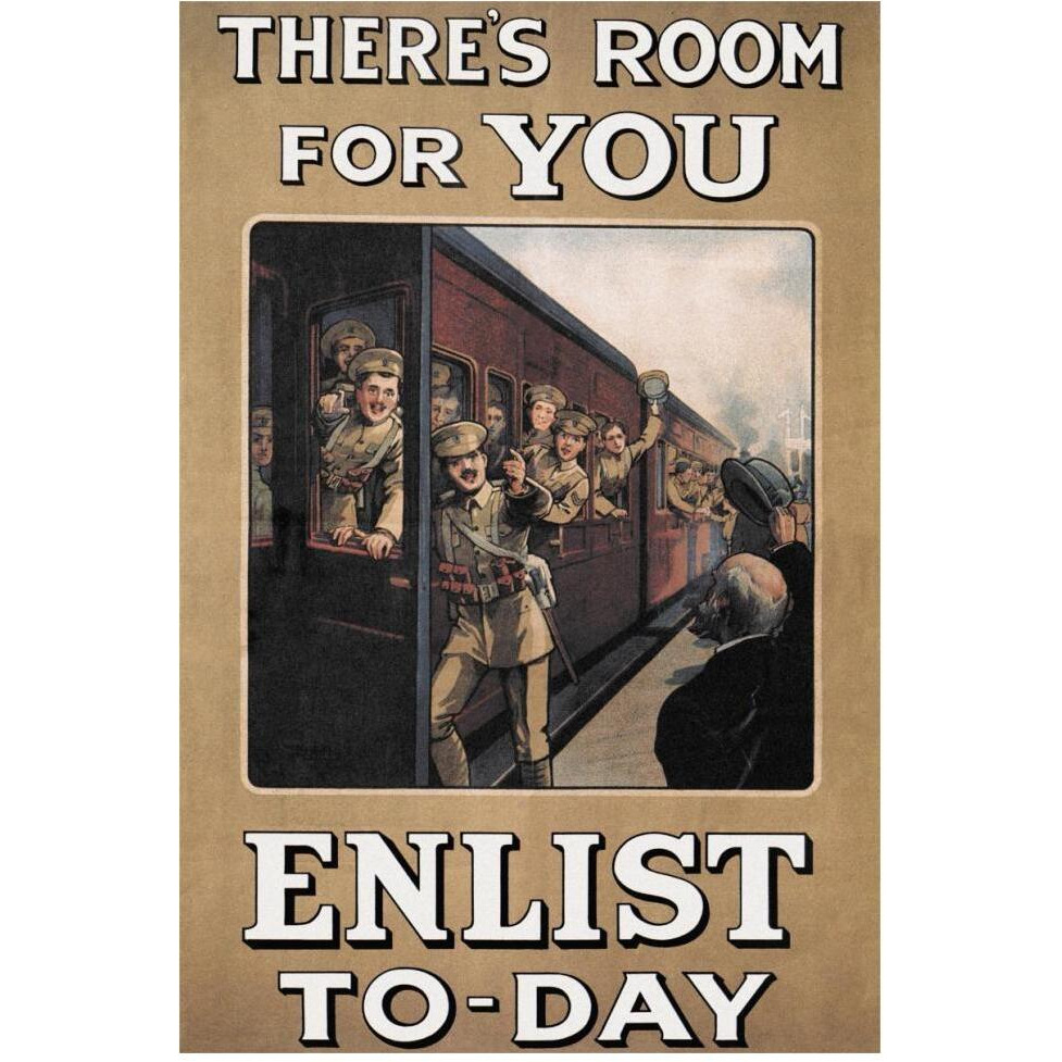 WWI There's Room for You Enlist Today-Paper Art-42&quotx62"