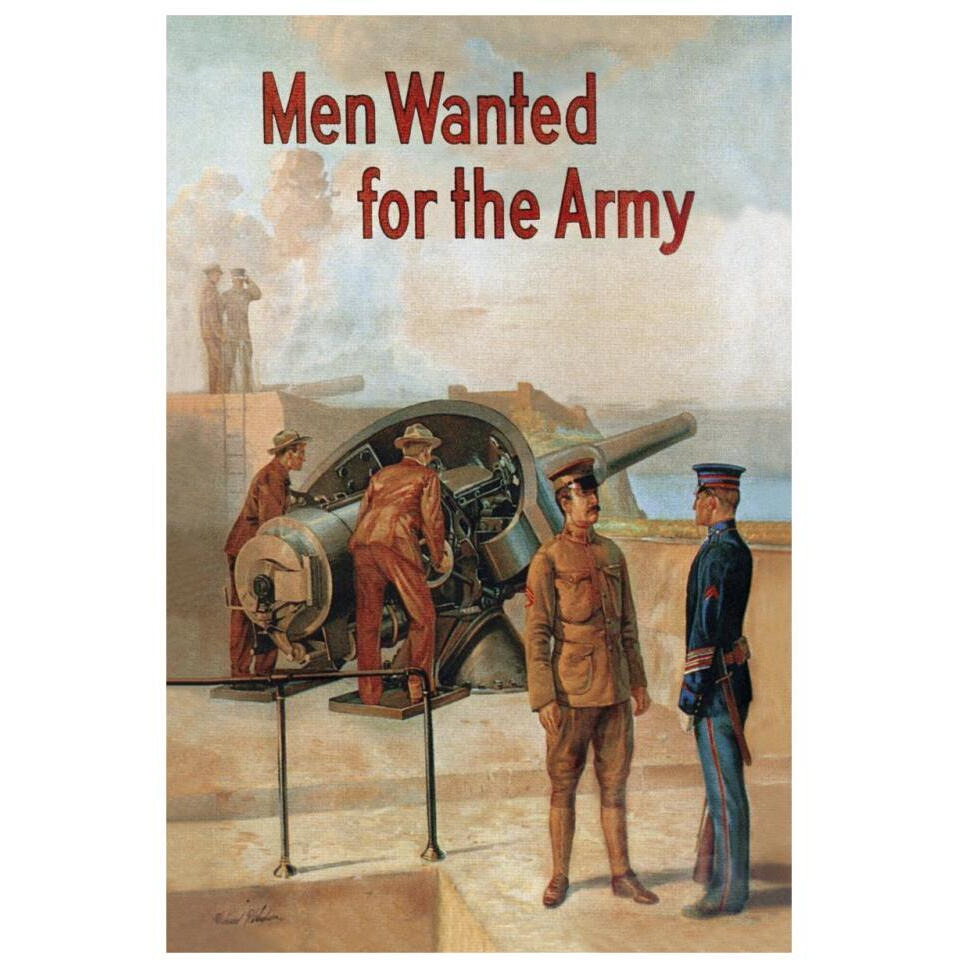 WWI Men Wanted for the Army-Paper Art-22&quotx32"