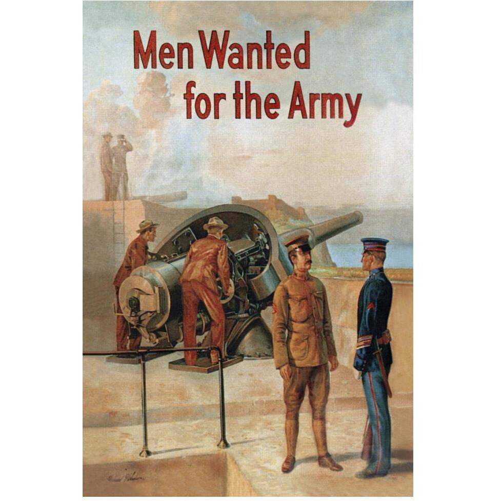 WWI Men Wanted for the Army-Paper Art-42&quotx62"
