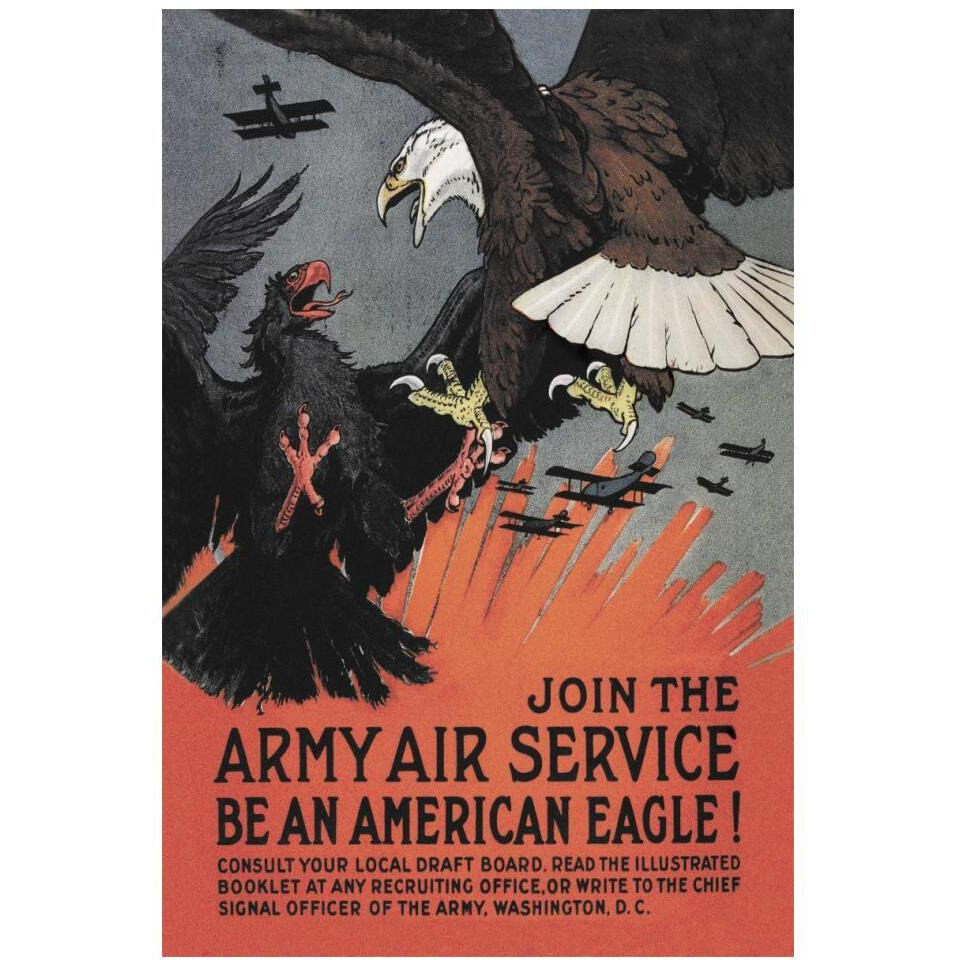 WWI Join the Army Air Service Be an American Eagle-Paper Art-14&quotx20"