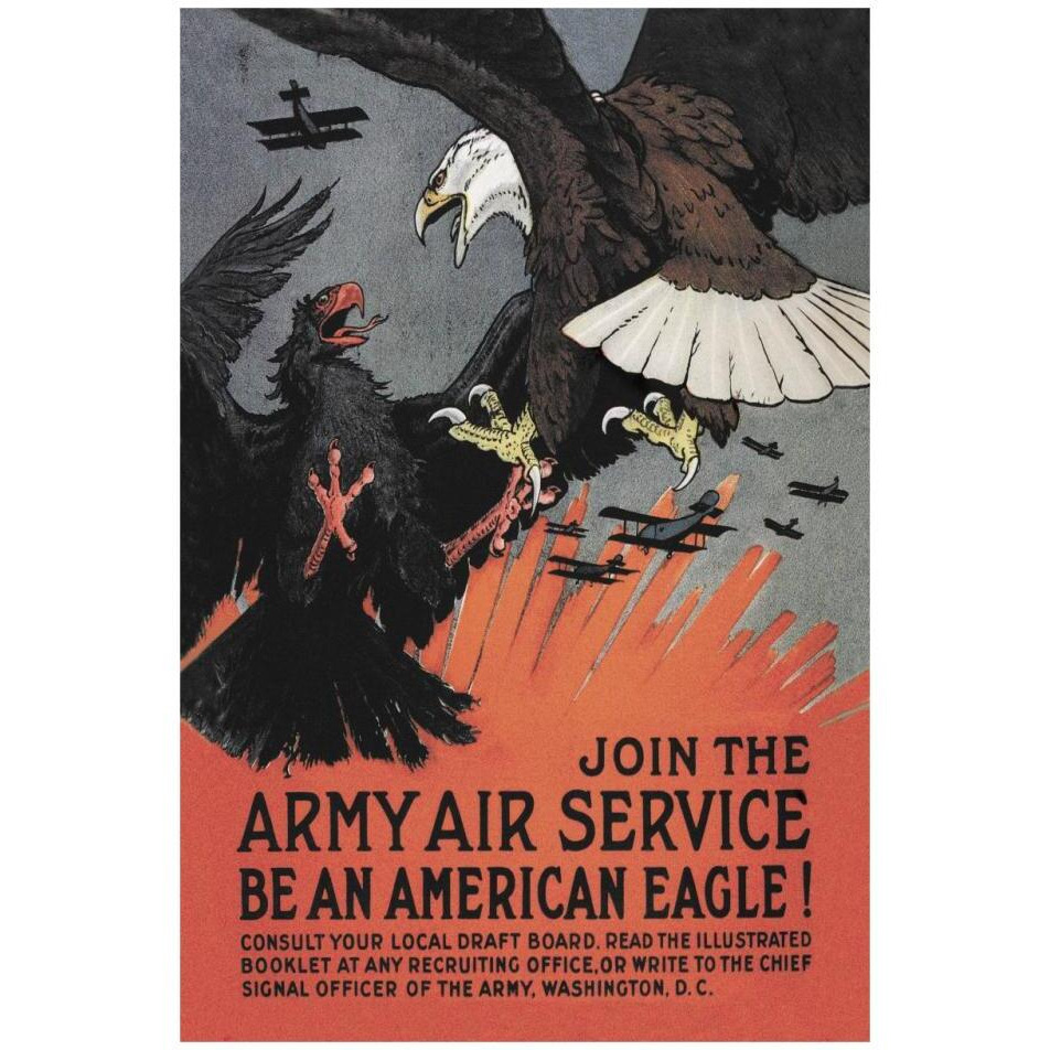 WWI Join the Army Air Service Be an American Eagle-Paper Art-22&quotx32"