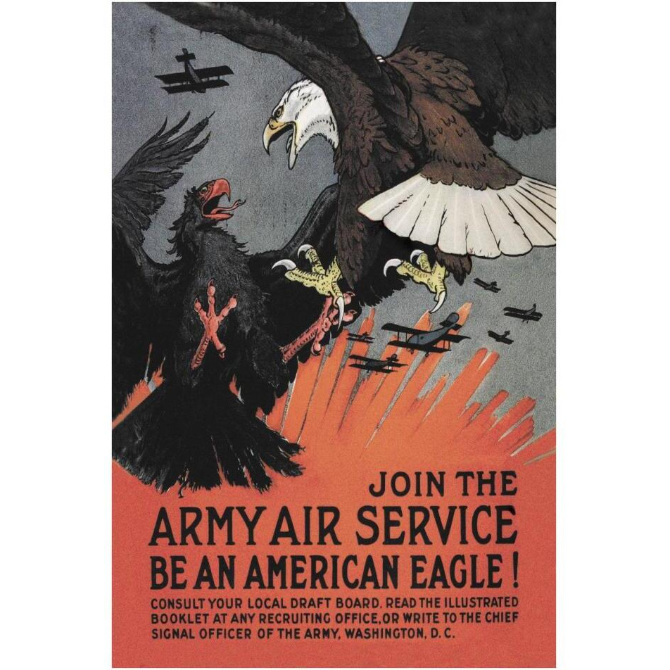 WWI Join the Army Air Service Be an American Eagle-Paper Art-26&quotx38"