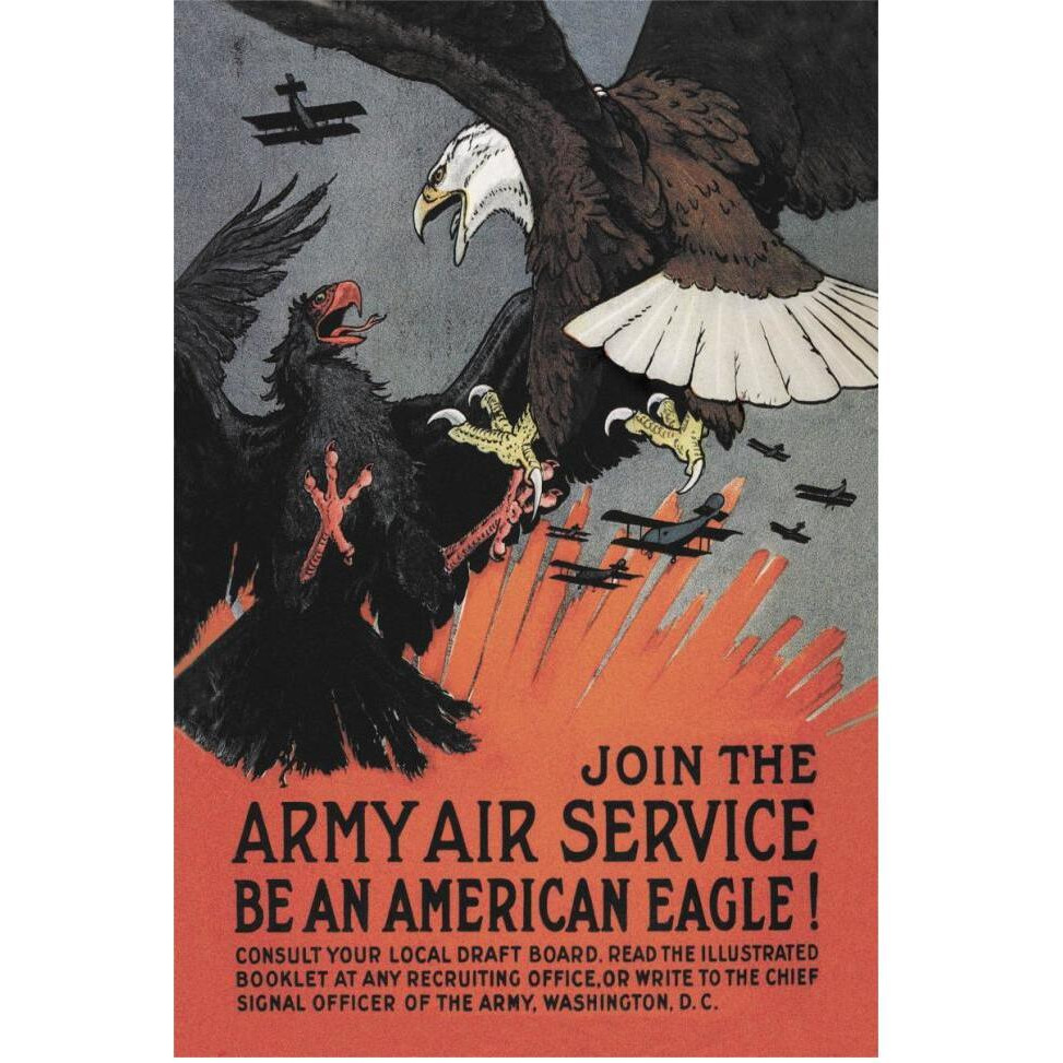 WWI Join the Army Air Service Be an American Eagle-Paper Art-42&quotx62"