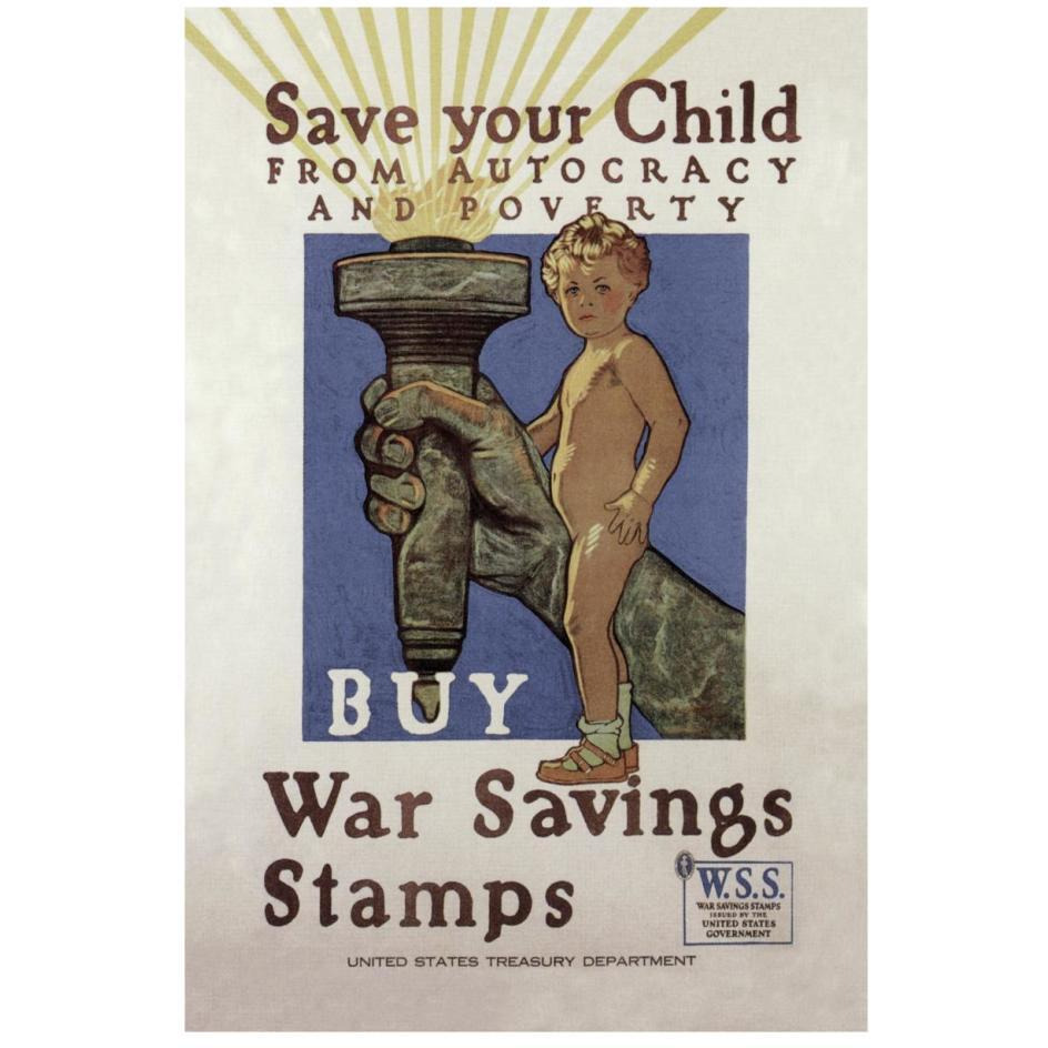 WWI Save Your Child-Paper Art-18&quotx26"