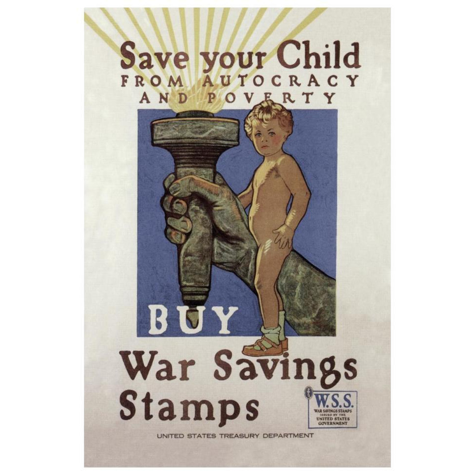 WWI Save Your Child-Paper Art-22&quotx32"